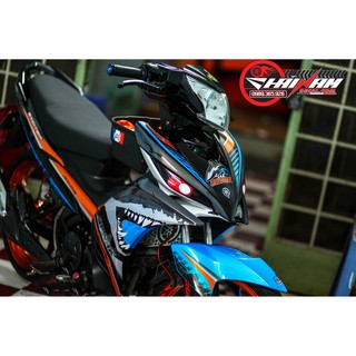 tem trùm exciter 135 xanh cá mập
