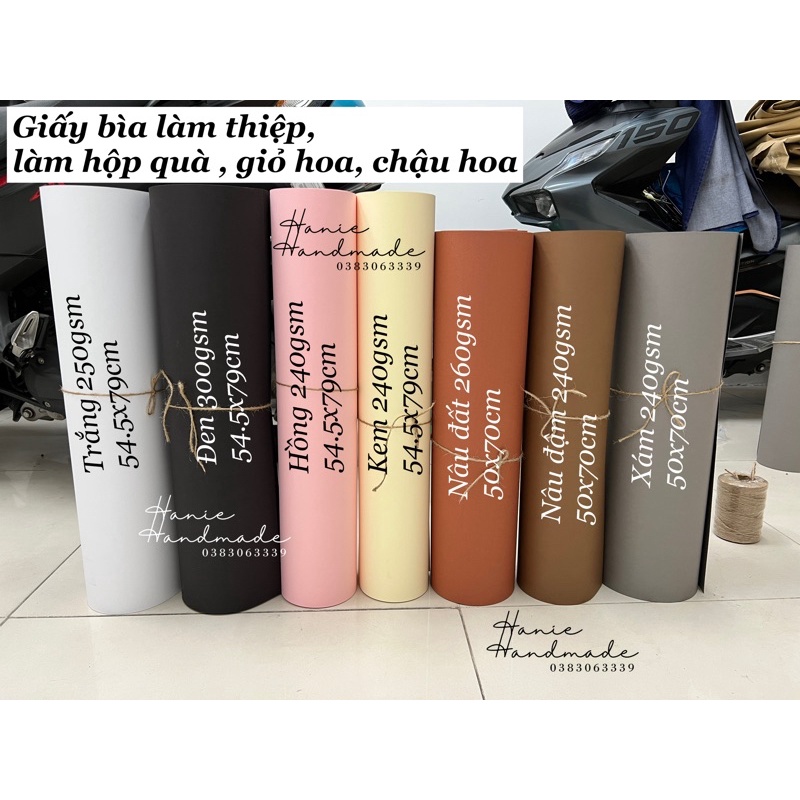 Giấy bìa 240-300gsm làm thiệp, giỏ, chậu hoa khổ 50x80 và 50x70cm