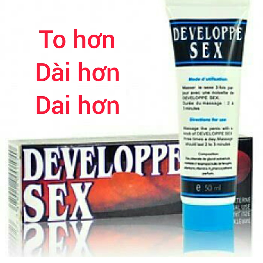 Combo 3 Tuýp Gel Tăng Kích Thước Dương Vật DEVELOPPE SEX - Tăng 3 - 5cm Chỉ Sau 1 Liệu Trình Cực Hiệu Quả