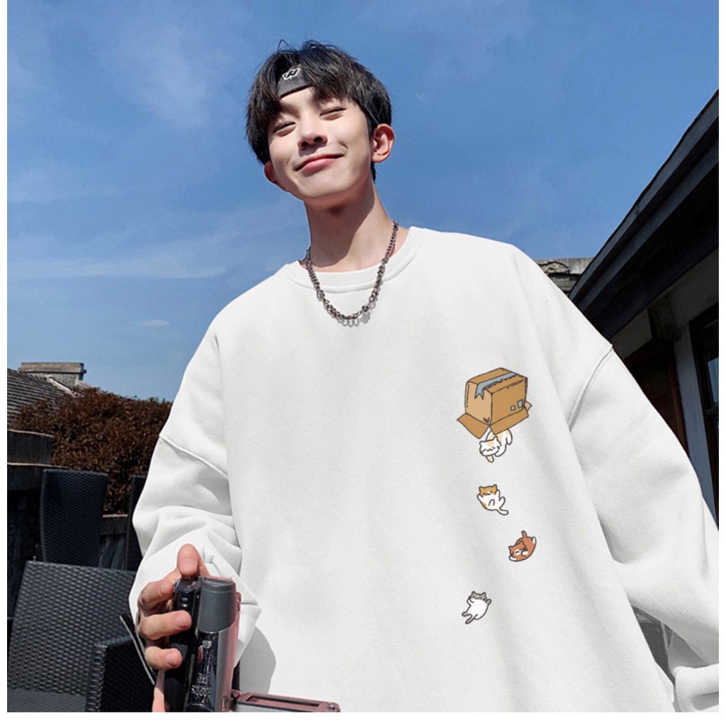 Áo Sweater nam nữ, Áo Sweater layer dáng Unisex chất liệu nỉ bông trẻ trung. | BigBuy360 - bigbuy360.vn