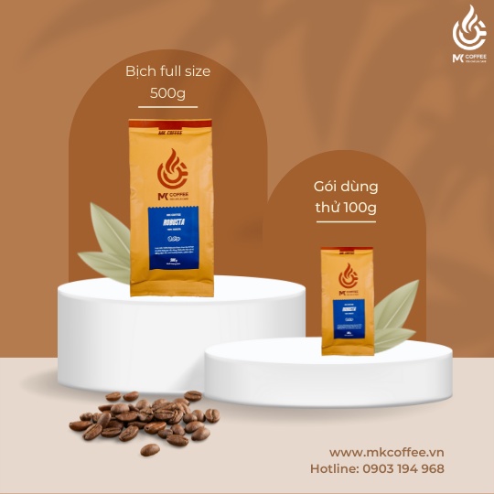 Cà Phê Truyền Thống MK Coffee - Bịch 100g bột nguyên chất