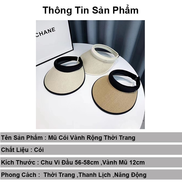 Mũ cói rộng vành nửa đầu chống nắng HALA nón cói đi biển nữ thời trang mùa hè hàn quốc cá tính