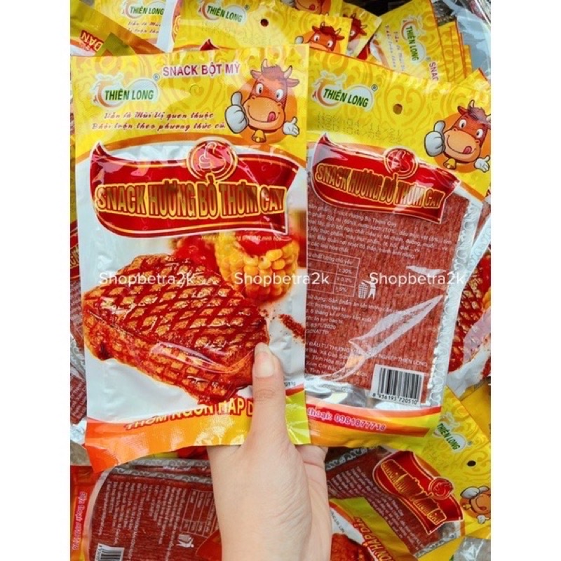 Snack hương bò thơm cay, sườn bò miếng