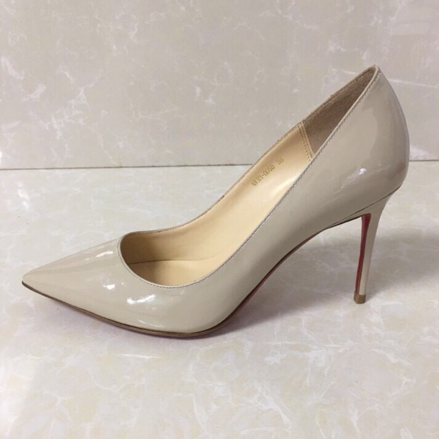 Giày bít mũi gót nhọn 7 phân da trơn bóng