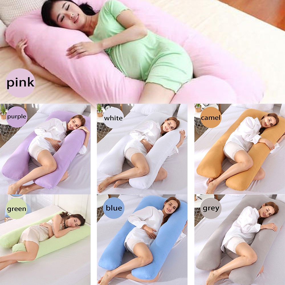 Vỏ Gối Hình Chữ U Bằng Cotton Đa Màu Sắc Cho Mẹ Bầu