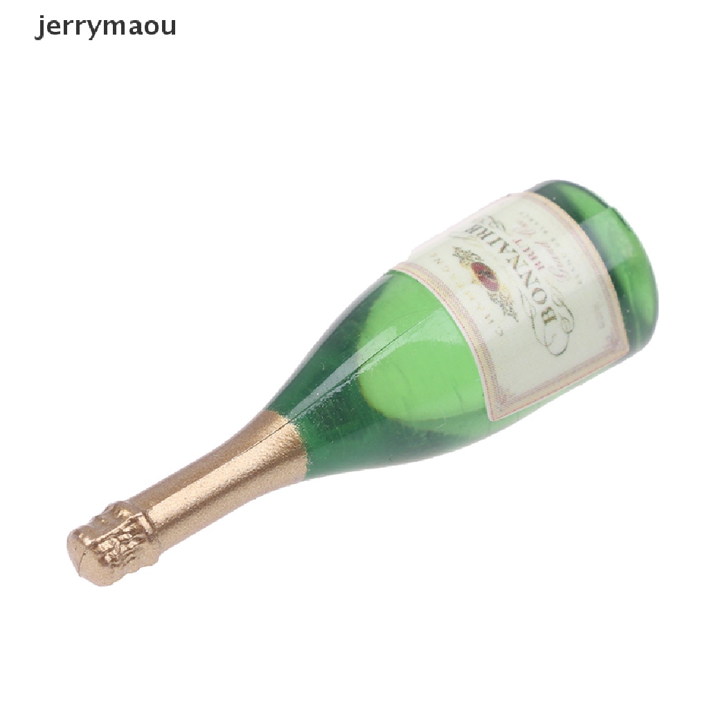 Bộ 2 Chai Rượu Champagne Mini Tỉ Lệ 1 / 12 Dùng Trang Trí Nhà Búp Bê