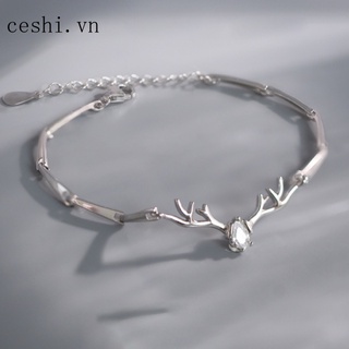 （ 92.5% silver）Staghorn Flash Diamond S925 cute silver bracelet