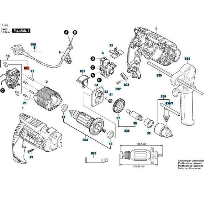 Công Tắc Bật / Tắt Bosch Gsb / Gbm 10 Re, Gsb / Gbm 13 Re Gbm 350 Chính Hãng