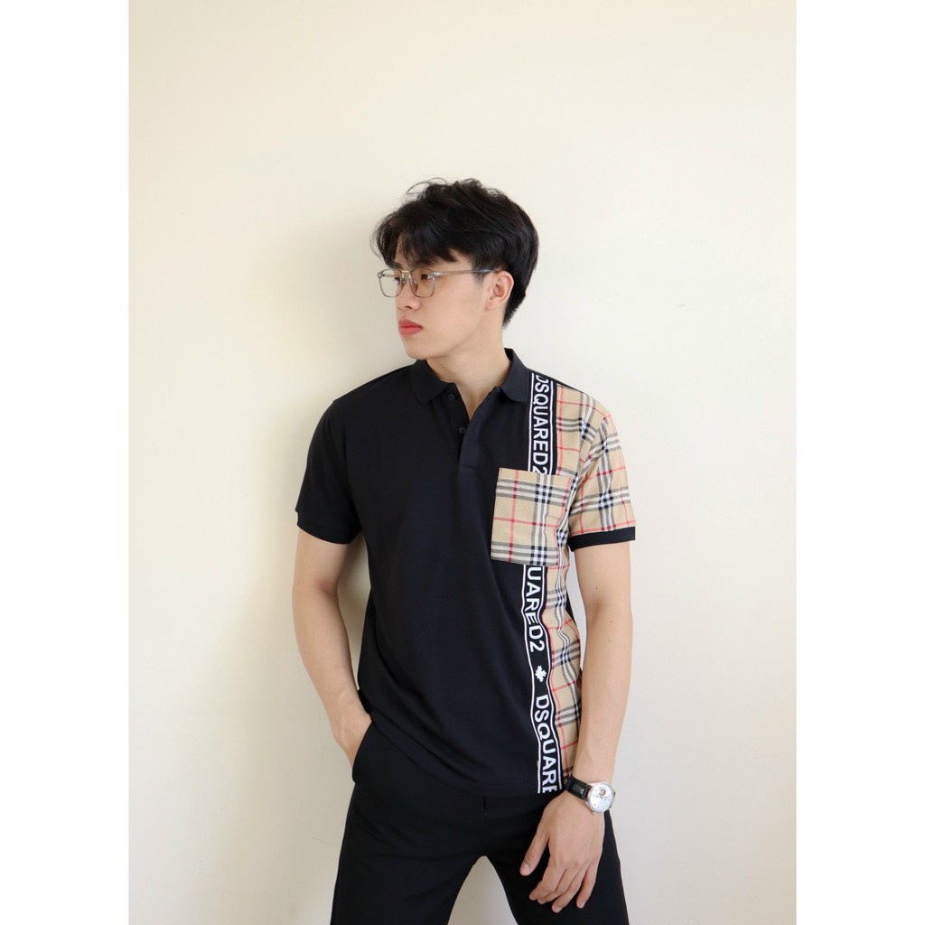 Áo thun nam tay ngắn có cổ polo 2 màu co dãn tốt cao cấp tara_shop96