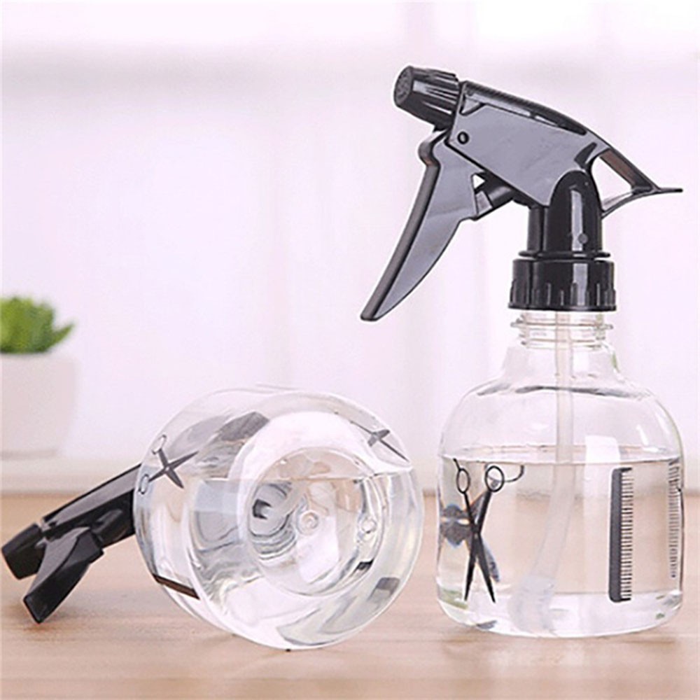 Chai rỗng đựng dung dịch làm tóc bằng nhựa trong suốt có vòi xịt đa năng tiện dụng