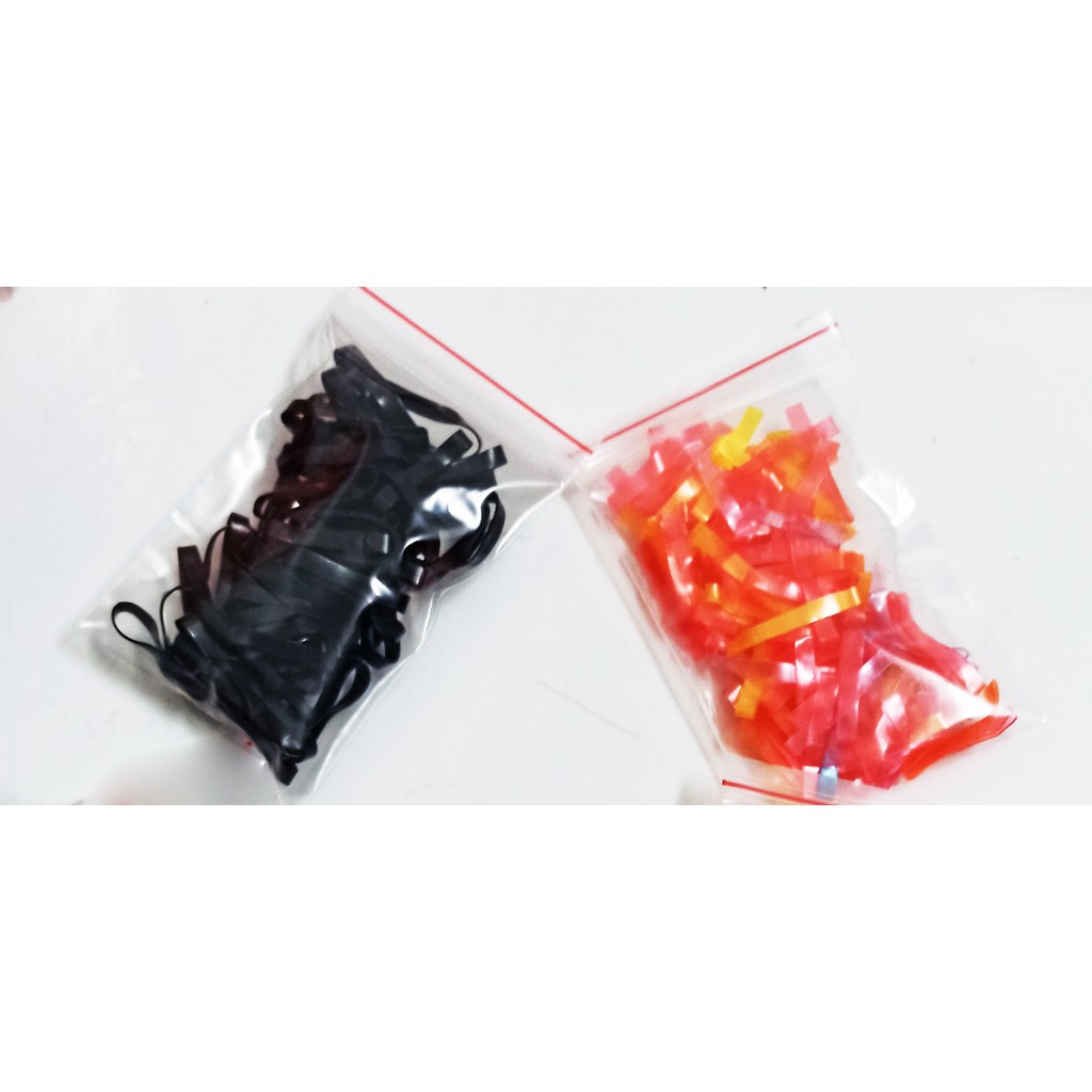 Dây chun, dây thun cột tóc dày đen/màu 10g