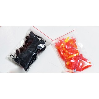 Dây chun, dây thun cột tóc dày đen/màu 10g