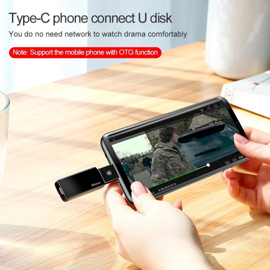 Đầu chuyển OTG USB Type C sang USB Full size Baseus (TYPE C Male to USB Female Cable Adapter Converter)