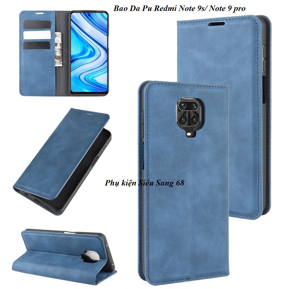 Bao da PU Gấp 2 mặt dành cho dòng ĐT Redmi Note 9s/ Note 9 pro