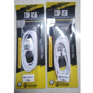 Cáp sạc Micro USB 1.5m TITAN CA08 - Hàng chính hãng