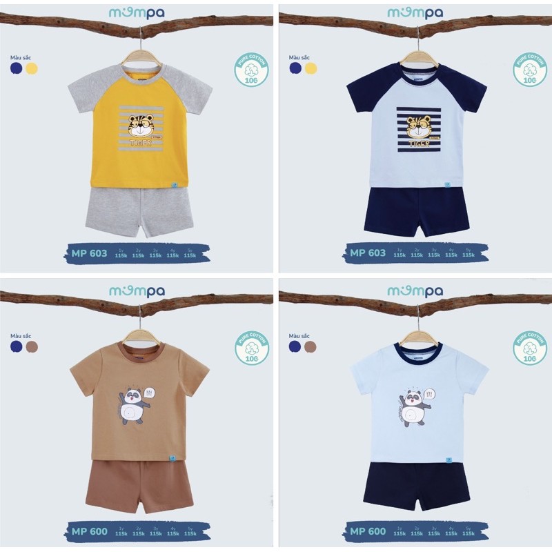 Bộ cộc mompa jaclang cho bé trai bé gái