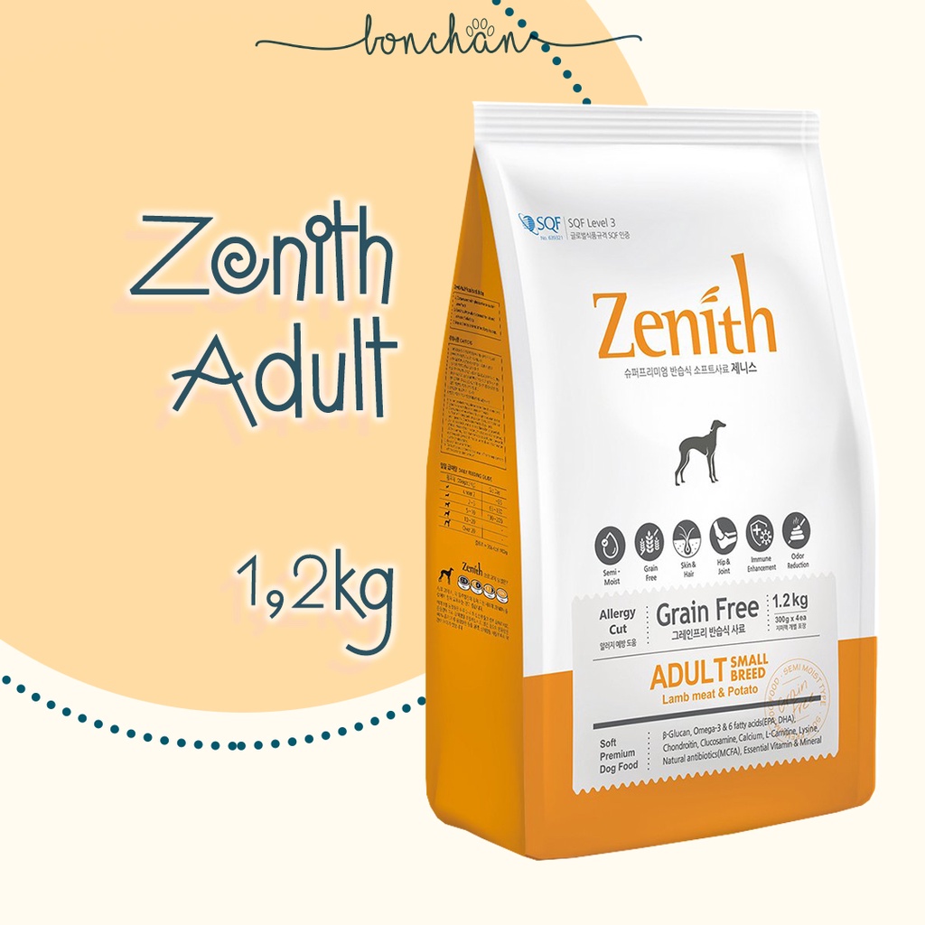 Hạt mềm Zenith Adult cho chó lớn túi 1,2kg