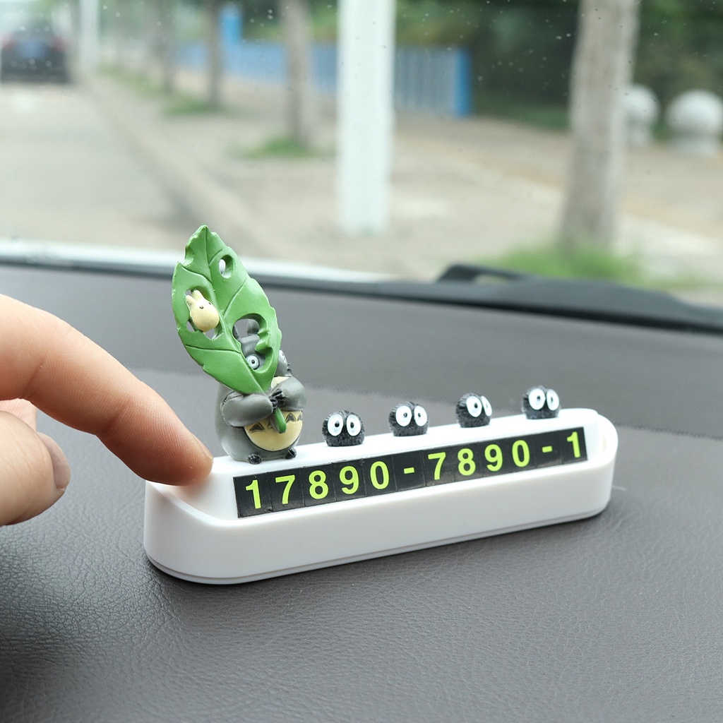 Thẻ Đỗ Xe Tạm Thời Họa Tiết Hoạt Hình Totoro Đáng Yêu Trang Trí Xe Hơi