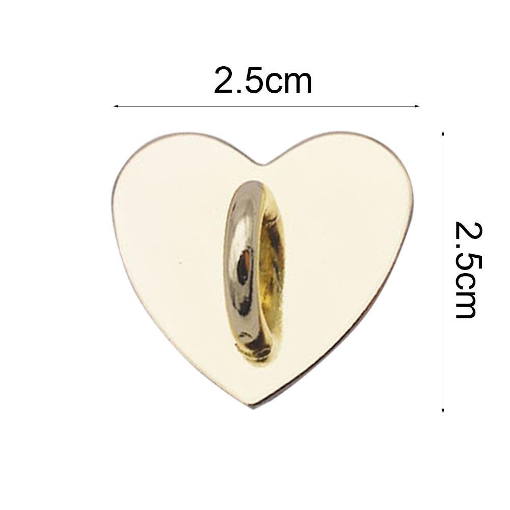 1 Móc Dán Điện Thoại Bằng Kim Loại Hình Vuông/Trái Tim Diy T1E7