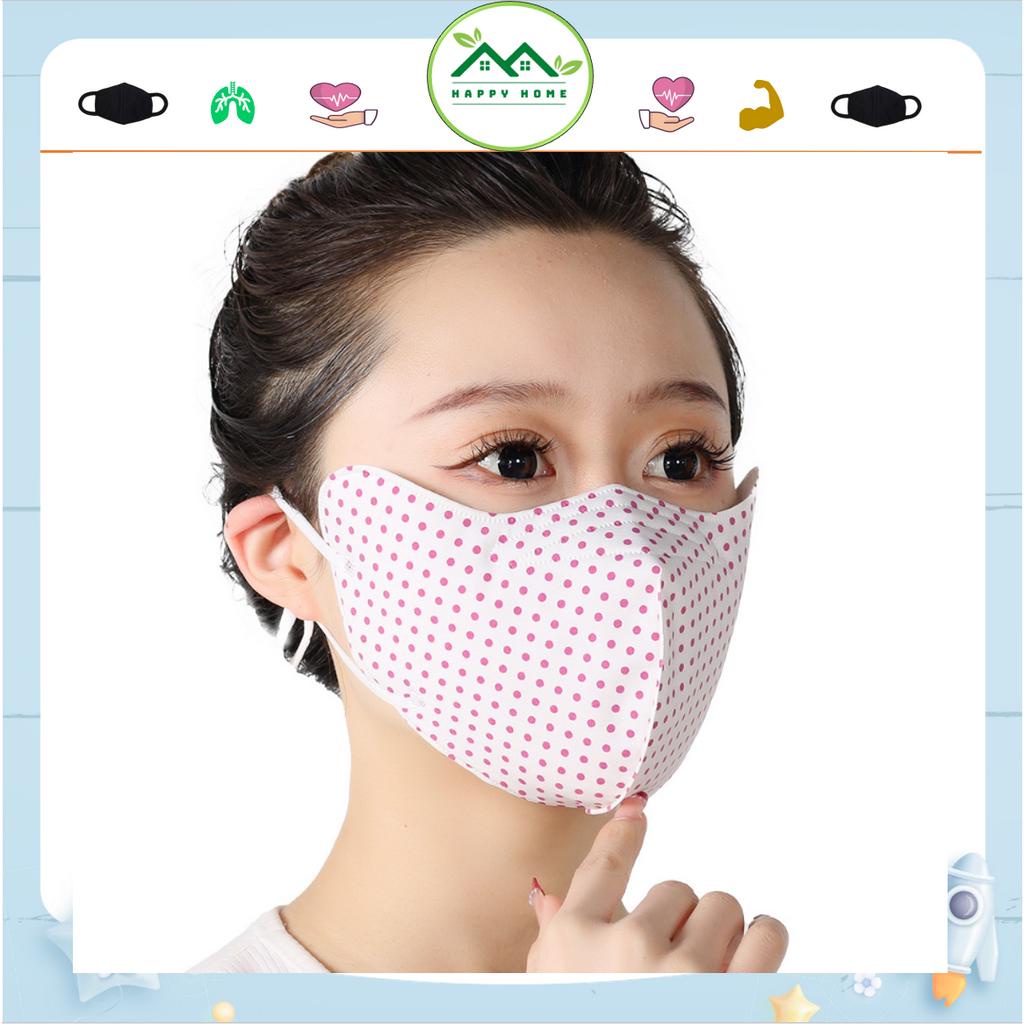 Khẩu trang vải 2 lớp chống nắng, chống tia UV mỏng nhẹ thoáng khí có dây rút điều chỉnh và tái sử dụng phong cách Hàn Qu