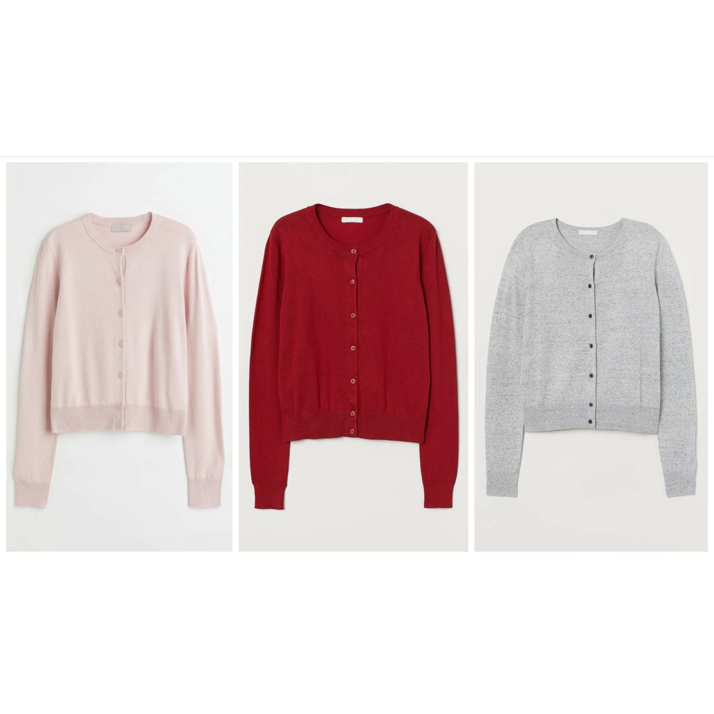 Áo len nữ cardigan đen HM H&M sz XS_hàng chính hãng authentic