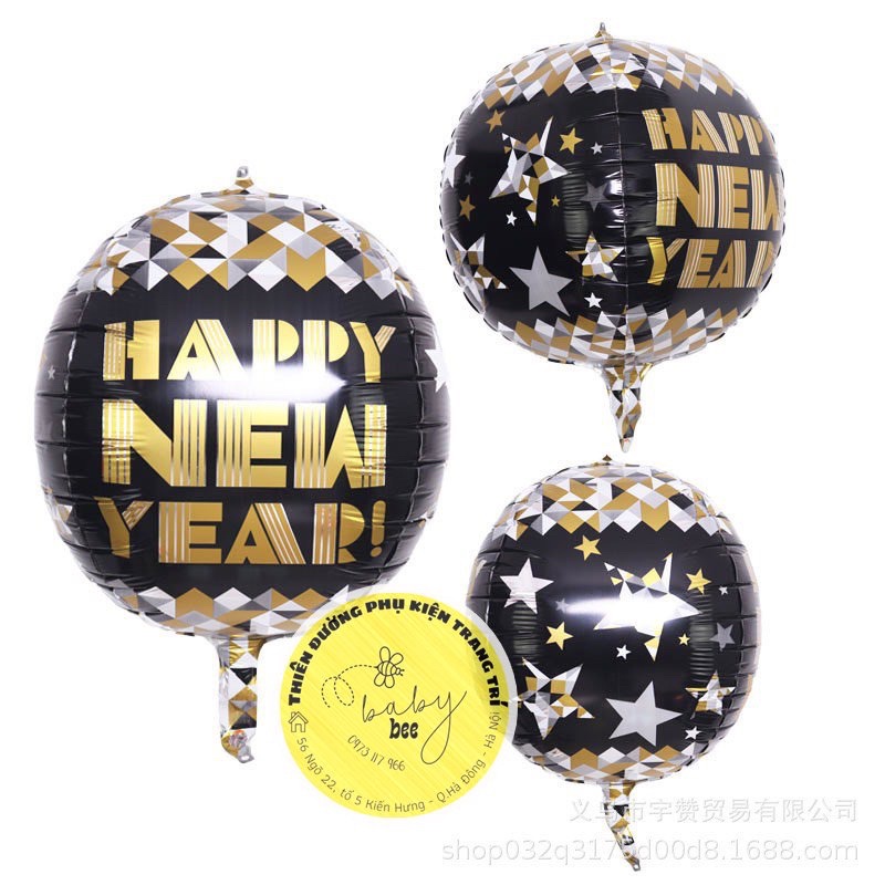 Bóng Trang Trí Chủ Đề Năm Mới (HAPPY NEW YEAR)