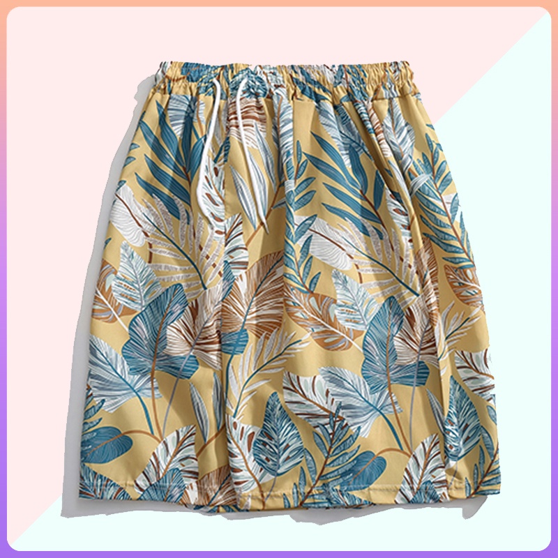 Quần short nam phong cách resort, đi biển bên bờ biển, màu sắc, free size cho nam và nữ, ba màu lựa chọn