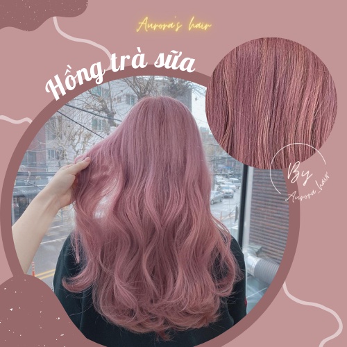 [VOUCHER GIẢM 70%] [HỒNG TRÀ SỮA] Thuốc nhuộm tóc GLAMOUR màu HỒNG TRÀ SỮA, không cần tẩy - AURORA'S HAIR