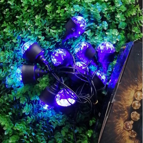 Dây Đèn led Trang Trí, Dây Đèn Nháy 10 Đui Chống Nước, 8 Chế Độ [Siêu Đẹp Chống Nước]