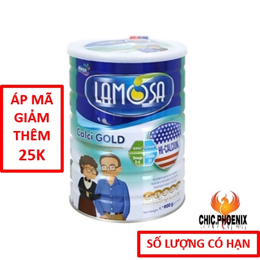 [ Giảm Sốc ] Sữa bột Lamosa Calci Gold lon 900g