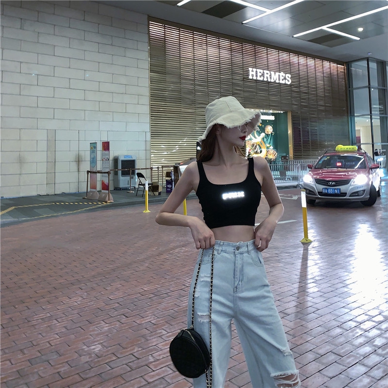 Áo Thể Thao Không Tay Phản Quang Dáng Ngắn Thời Trang | BigBuy360 - bigbuy360.vn