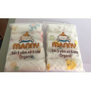 Sét 5 yếm xô 6 lớp ( oganic )
