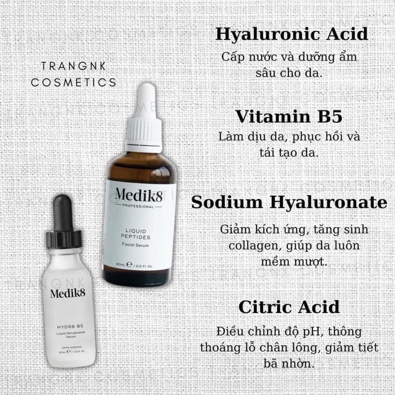 Tinh chất cấp ẩm phục hồi da Medik8 Hydr8 B5 Serum Medik8 Hydr8 B5 60ml