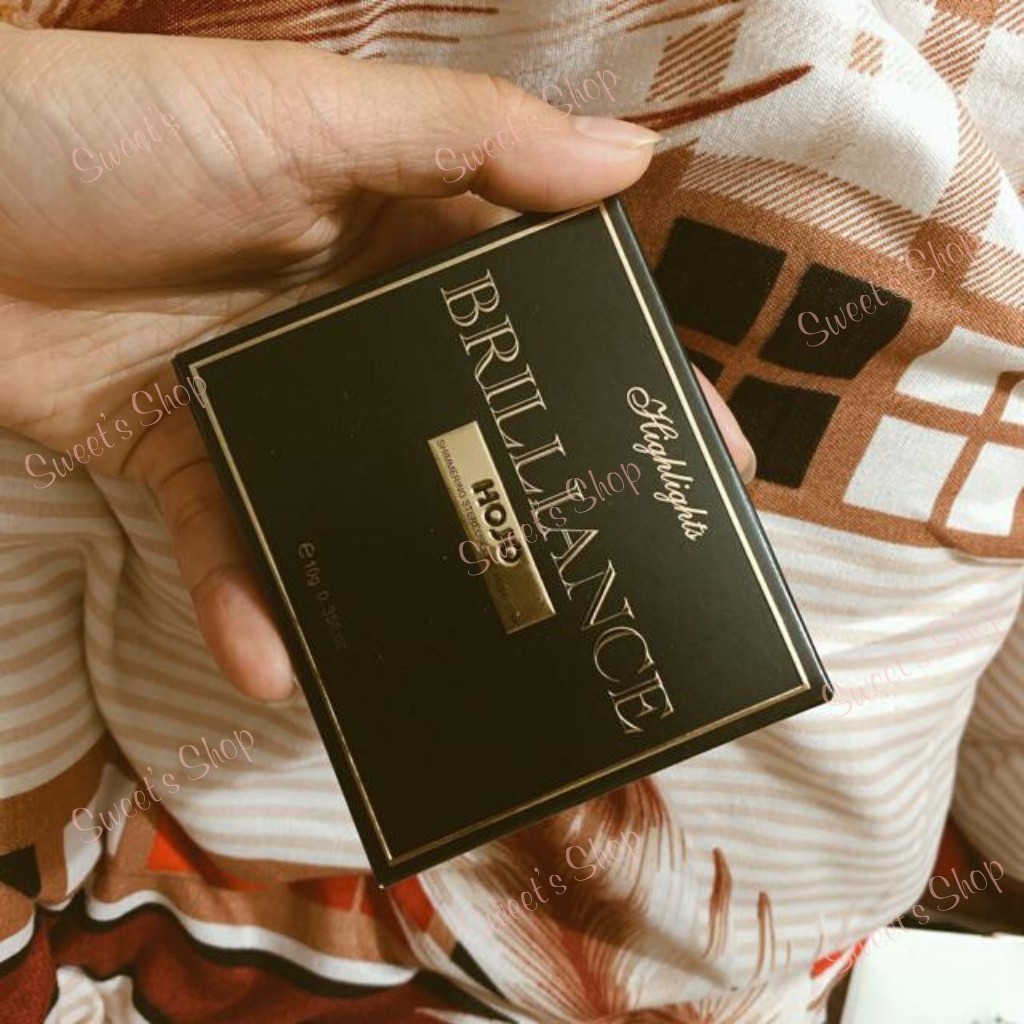 High Light ♥️ Phấn Bắt Sáng Hojo Brilliance Vỏ Đen Kẻ Vàng 10g | BigBuy360 - bigbuy360.vn