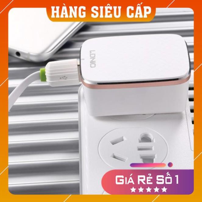 [Hàng xịn] Bộ Sạc nhanh LDNIO A1204Q Auto-ID Adaptive Fast Charging Qualcomm QC 3.0 - hàng chính hãng