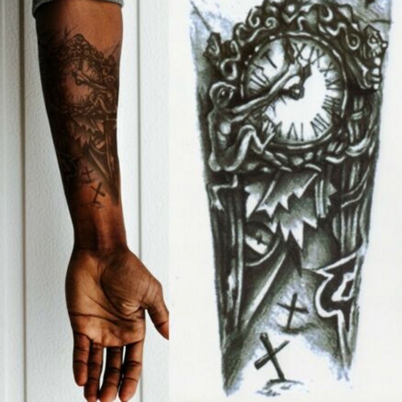 1 Tờ Hình Xăm Dán Tạm Thời Hình Vua Sư Tử Cá Tính