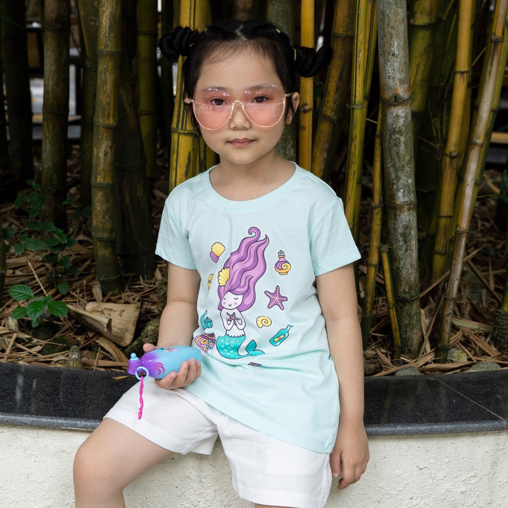 ÁO PHÔNG BÉ GÁI IN HÌNH 100% COTTON CAO CẤP