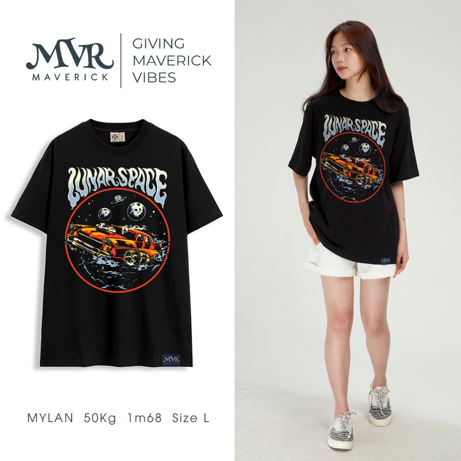 Áo form rộng nam nữ không gian mặt trang MVR size rộng tee Mỹ BB4280