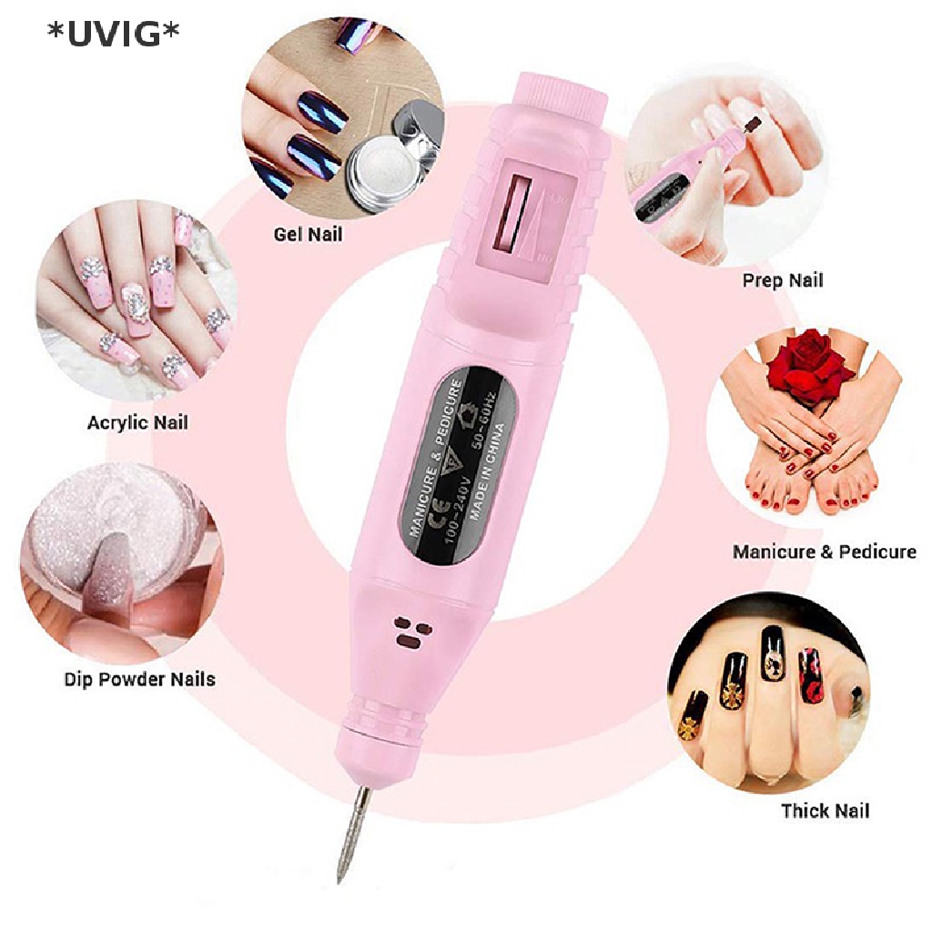 [[UVIG]] Electric Nail Drill Acrylic Nail Tools Professional Portable Electric File Kit [Hot Sell]
