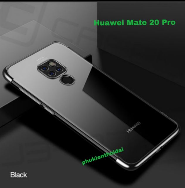 Ốp Huawei Mate 20 Pro dẻo viền màu 3 đoạn chống ố vàng ( bảo vệ camera)