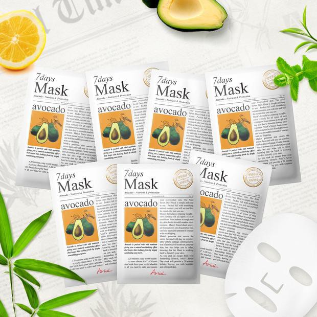 Set 5 Mặt Nạ 7 Ngày Tinh Chất Thiên Nhiên Ariul 7days Mask 20g