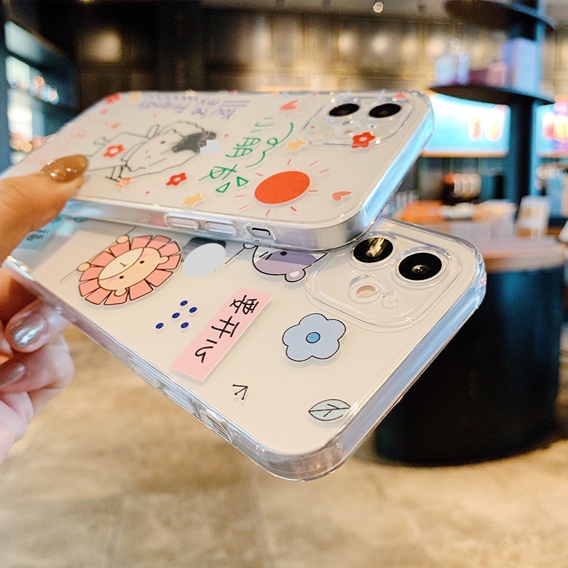 Ốp lưng iphone silicon trong suốt Hình vẽ cute dành cho iphone 6 đến 14promax - T121