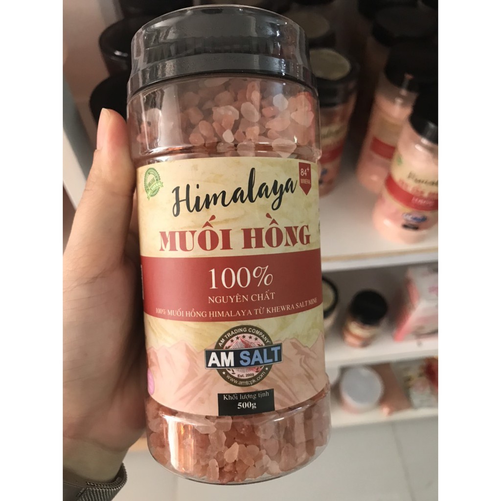 Muối Hồng Himalaya Am Qaisar cao cấp nhập khẩu trực tiếp Pakistan tốt cho sức khỏe 300gr