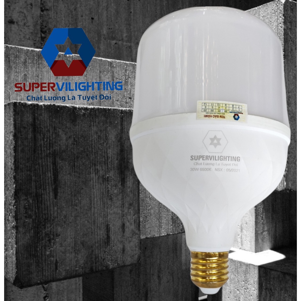 BULD TRỤ nhựa SuperVilighting, MS BULD-DIA, CS: 20-30W,AC 220V,trang trí, lấy sáng phòng khách, bếp. Bảo hành 24 tháng