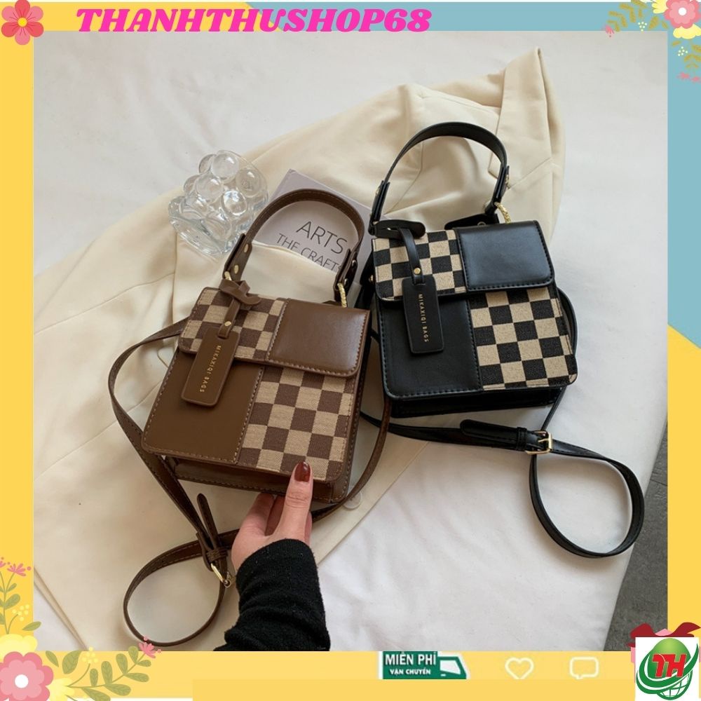 Túi xách đeo chéo nữ hộp kẻ ô phong cách Hàn Quốc Thanhthushop68 580