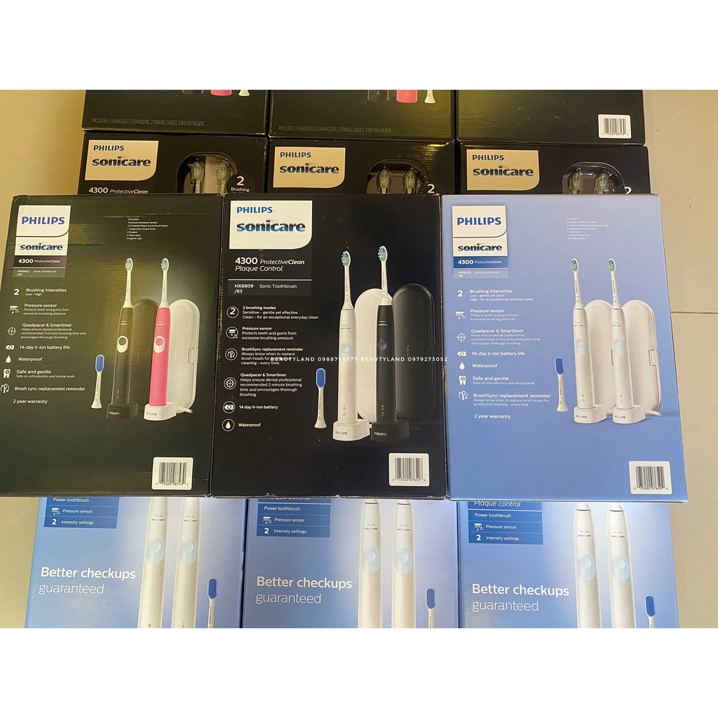 BỘ ĐÔI BÀN CHẢI ĐIỆN PHILIPS SONICARE 4300