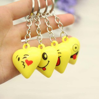 Set 5 móc chìa khoá hoạ tiết mặt cười dễ thương