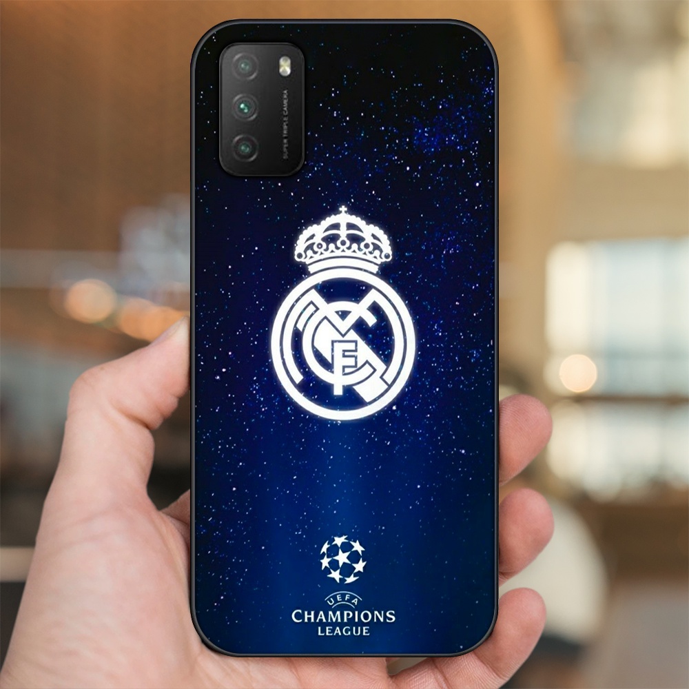 Ốp lưng Xiaomi Poco M3 viền đen in hình Real Madrid