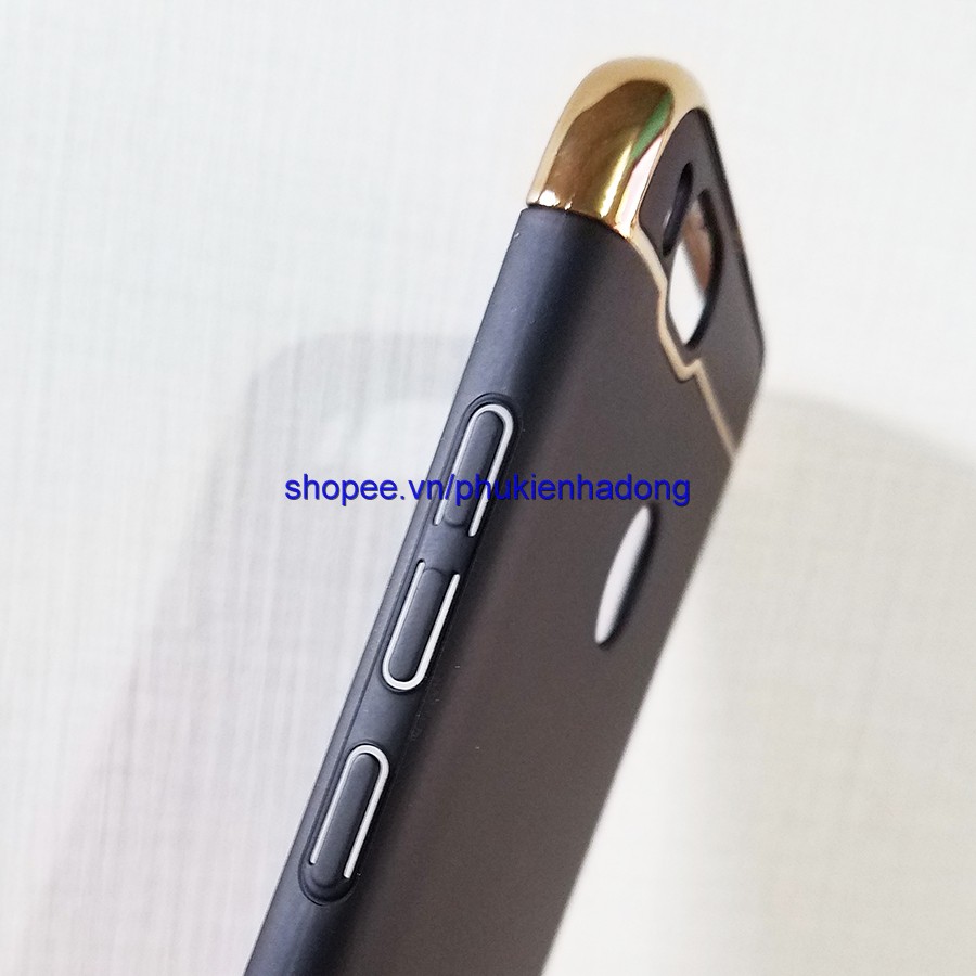 Ốp lưng 3 mảnh Xiaomi Mi A1 - Xiaomi Mi 5X viền vàng (Đen)