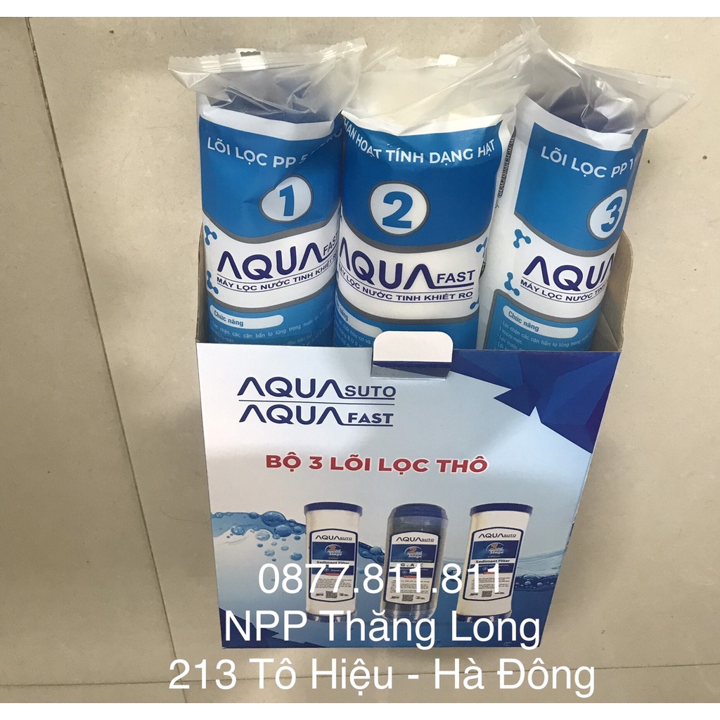 Bộ lõi lọc nước AQUA số 1-2-3 NEW 2022 CHÍNH HÃNG